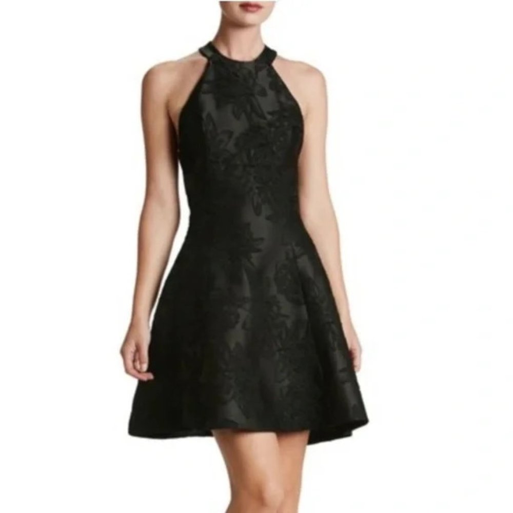 NWT Dress The Population Dresses Hannah Black Lace Halter Dress. SZ XS - Picture 2 of 4